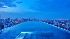 Pool for suite guests on rooftop