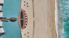 Pool beach aerial