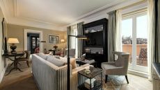 Panoramic Suite with terrace Sitting Room 9 at Hotel de la Ville