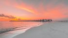 water villas sunset view