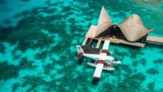 Arrival Jetty aerial with plane