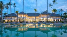 Tasanee  Pool  Sunset time 