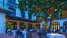 Ponciana Restaurant Courtyard Alfresco Dinning at Hotel Santarena