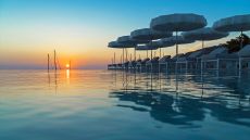 Infinity pool evening  