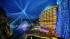 See more information about InterContinental Shanghai Wonderland night exterior with light display IC Shanghai Wonderland
