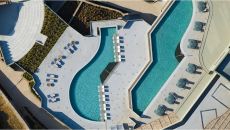 Communal Pools and Amphitheater Aerial at Cayo Exclusive Resort