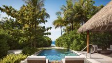 Three Bedroom Beach Villa Second Pool at Waldorf Astoria Maldives Ithaafushi