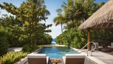 Three Bedroom Beach Villa Second Pool View at Waldorf Astoria Maldives Ithaafushi