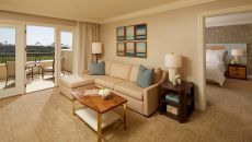 One Bedroom Suite Living Room at Waldorf Astoria Monarch Beach Resort
