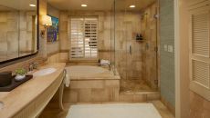 Deluxe Guestroom Bathroom at Waldorf Astoria Monarch Beach Resort