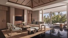 One Bedroom Terrace Pool Villa living room Regent Phu Quoc