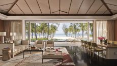 Four Bedroom Beach Pool Villa living room Regent Phu Quoc