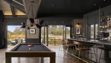 Bar with a pool table