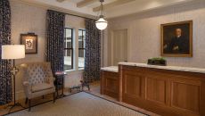 Front Desk with Pet Water Bowl Kimpton Taconic Hotel