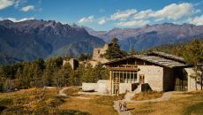 Paro Main Building with Stone Ruins