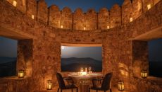 Shikar Burj Dinner Set up Six Senses Fort Barwara