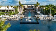 Aerial Conrad Tulum Pool Beach 5 at Conrad Tulum Riviera Maya