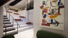 Parliament lobby stairs Iceland Parliament Hotel