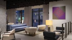 Parliament lobby moving art Iceland Parliament Hotel