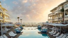 See more information about Shore House at The Del, LXR Hotels & Resorts Shore House Pool at Sunset facing ocean