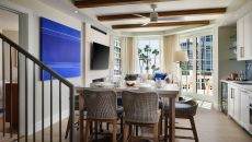 shore house bay view loft dining living room rbenson