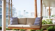 Shorehouse bistro patio swing