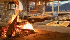 dining with firepit at Aida Hotel and Spa