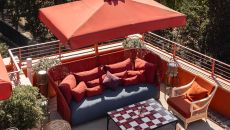 Rooftop Lounge above at LA ROQQA