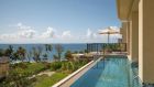 Two Bedroom Ocean View Pool Villa Pool Area at Six Senses La Sagesse
