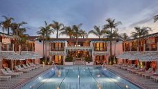 pool sunset at The Lafayette Hotel and Club