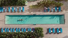 Pool aerial Hero Shot at Grand Hyatt Barcelona