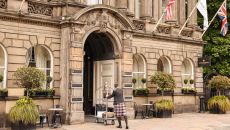 Hotel Facade and Concierge at Inter Continental Edinburgh the George