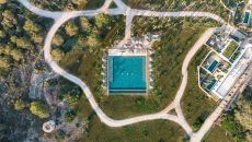 aerial with pool at Cap Menorca Relais Chateaux