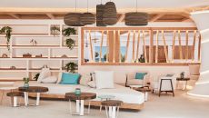 lobby at Nikki Beach Resort and Spa Santorini