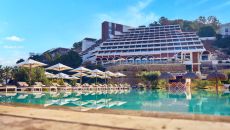 swimming pool beach view 7 at Cala San Miguel Hotel Ibiza