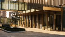 GUEST ENTRANCE WIDE ANGLE SIDE VIEW 2at Park Hyatt London River Thames