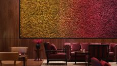 NINE ELMS BAR LOUNGE SEATING AREA WALL ART WIDE ANGL Eat Park Hyatt London River Thames