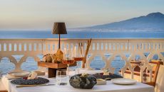 Vesuvio Panoramic Restaurant outside seating at Mediterraneo Sorrento