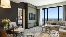 Prestige Suite lounge room 1 at Sofitel Adelaide