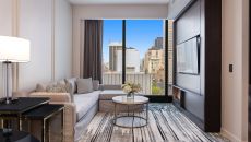 Junior Suite lounge room 2 at Sofitel Adelaide