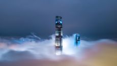 Shanghai Tower in the air at J Hotel Shanghai Tower