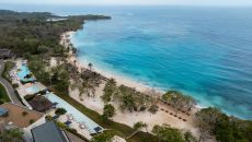 Aerial view beach at Sofitel Baru Calablanca