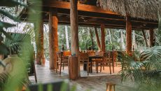 ourhabitas bacalar siete restaurant interior at Our Habitas Bacalar