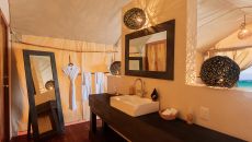 bathroom oceanfront or jungle at Our Habitas Tulum