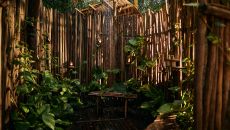wellness center outdoor shower at Our Habitas Tulum