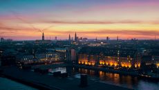 night exterior at Copenhagen Admiral Hotel