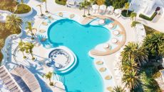 12 view from above the glamorous confetti pool at Caramel A Grecotel Resort to Live