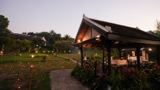 night view at La Residence Phou Vao