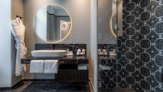 Junior Suite Park View bathroom at Steigenberger Icon Europaischer Hof Baden Baden